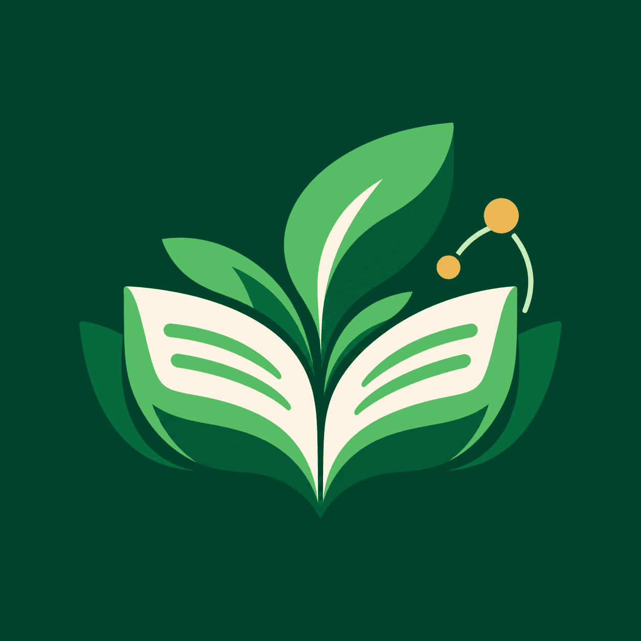 PepperMind emblem: an open journal growing peppermint leaves